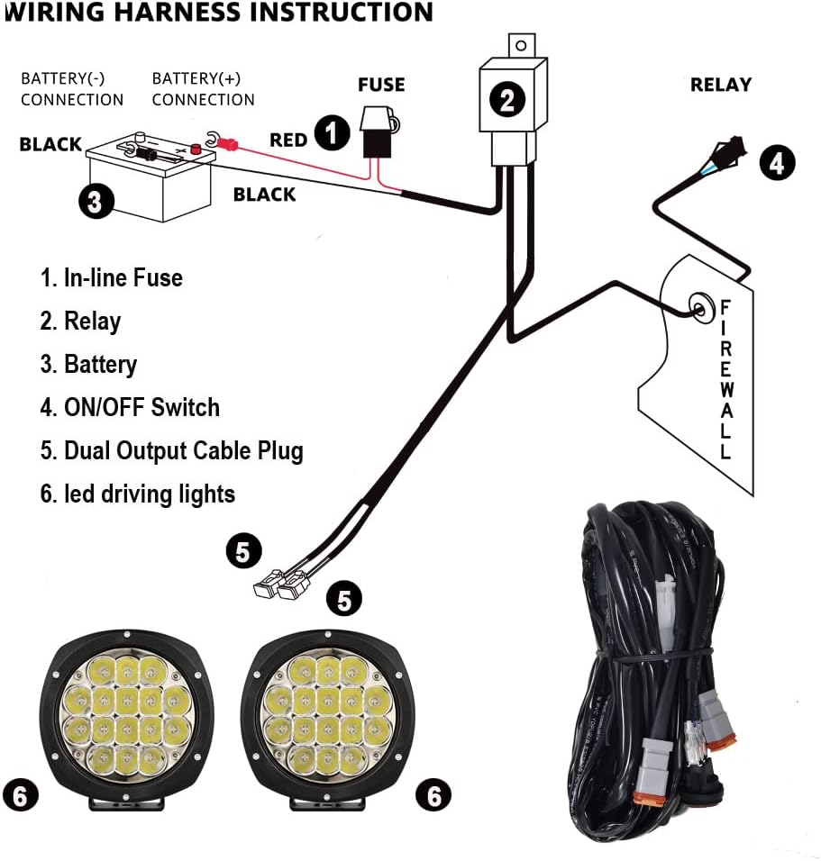 BIGLION.X Arbeitsscheinwerfer, 2Pcs 160W Arbeitsscheinwerfer Rund Off Road Lights Scheinwerfer Wasse