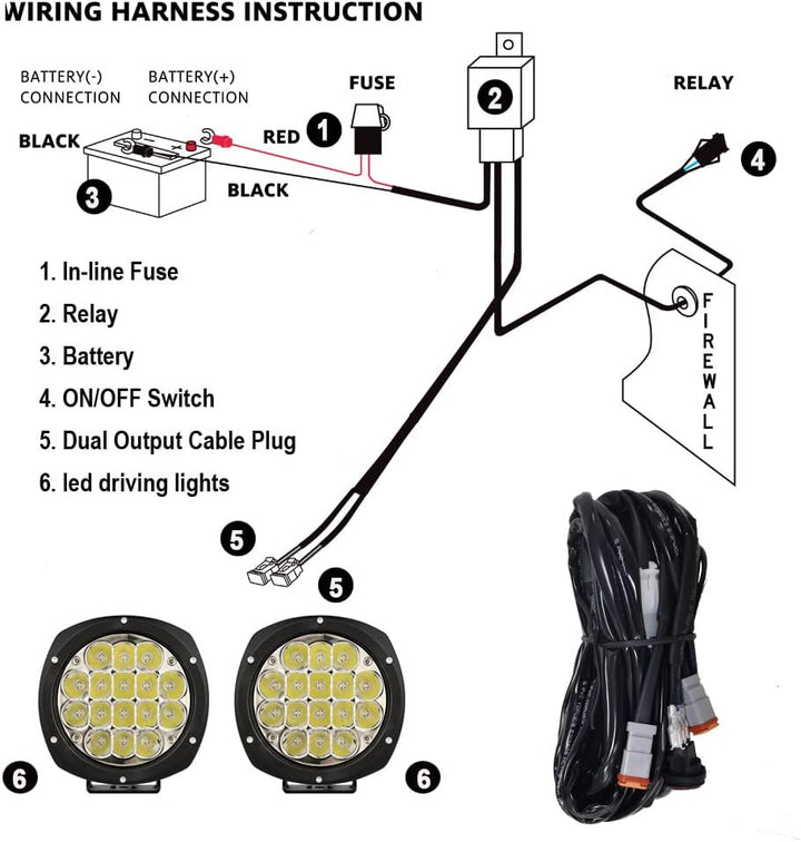 BIGLION.X Arbeitsscheinwerfer, 2Pcs 160W Arbeitsscheinwerfer Rund Off Road Lights Scheinwerfer Wasse