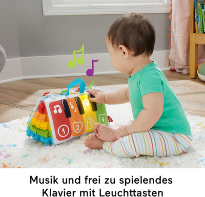 FISHER-PRICE Kick & Play Soft Piano - Weiches und tragbares Pianospielzeug, mitwachsendes Design, bu