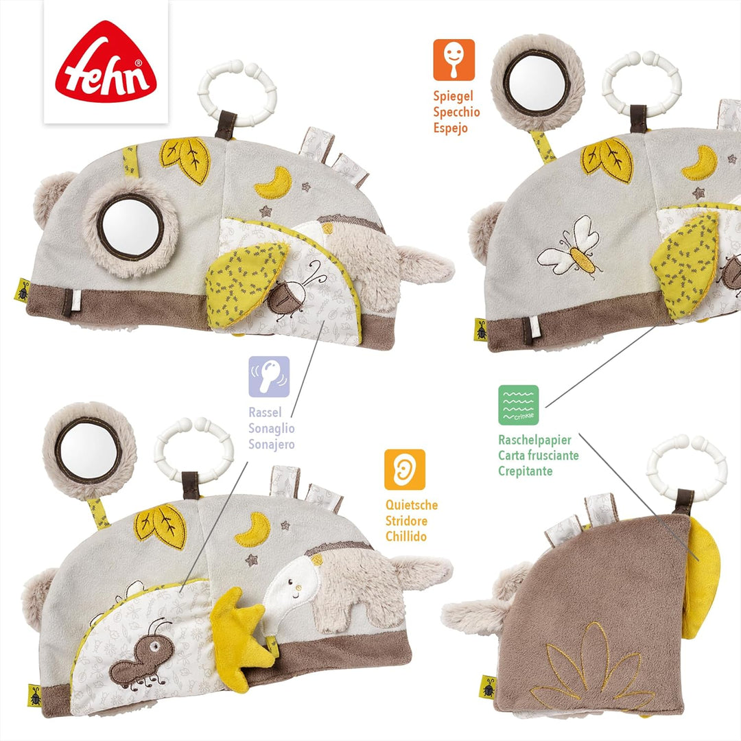 Fehn Fühlbuch Koala - Buggybuch aus Stoff - Babyspielzeug Buch mit Quietsche, Rassel, Raschelpapier