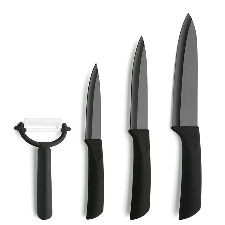 Amefa AUENTHAL Keramikmesser Set | 4-teilig | Klingen aus Keramik | Extrem scharf und leicht | Kochm