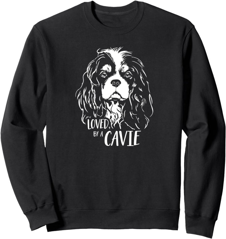 Cavalier King Charles Spaniel loved by a Cavie Hundespruch Sweatshirt