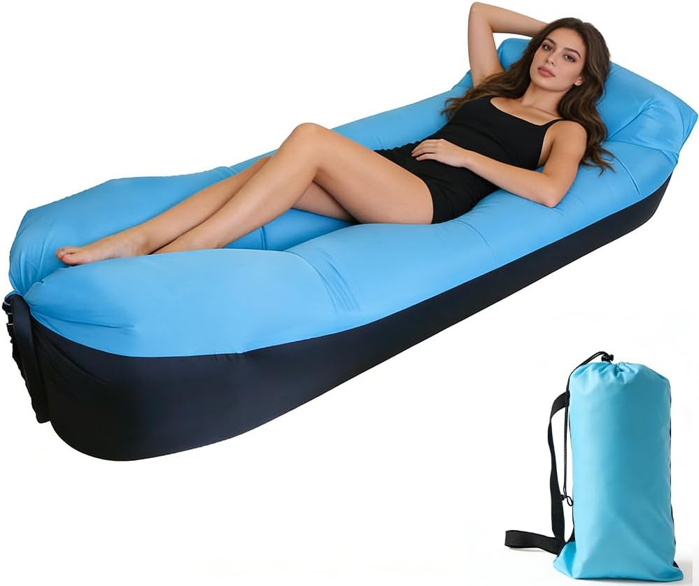 Aufblasbares Sofa 230×70cm, Luftsack mit Portable Paket, Tragbares Aufblasbare Liege, Air Lounger, S