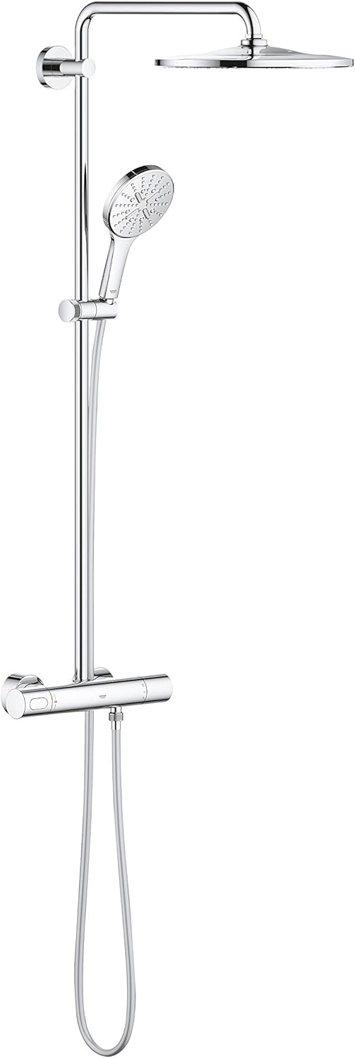 GROHE Rainshower Smartactive 310 - Duschsystem mit Thermostatarmatur (Wandmontage, Antikalk-System,