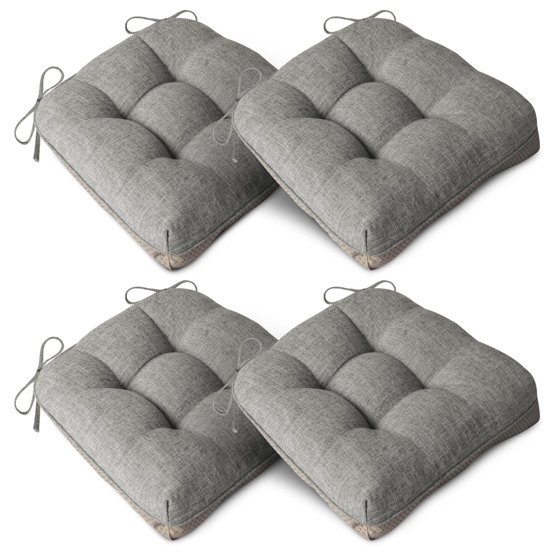 AddGrace 4er Set Sitzkissen 40 x 40cm Weiche Stuhlkissen mit 10cm Hochwertiger Polsterung für Innenb