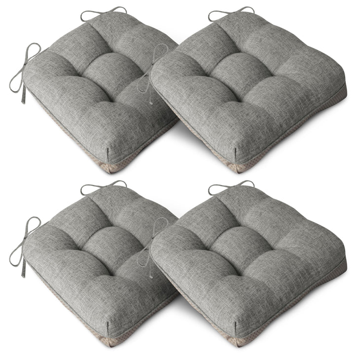 AddGrace 4er Set Sitzkissen 40 x 40cm Weiche Stuhlkissen mit 10cm Hochwertiger Polsterung für Innenb