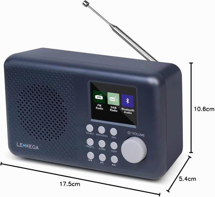 DAB-Radio mit Farbdisplay I DAB+ Tragbares Bluetooth-Radio I Digitale Radios mit Netzanschluss I UKW