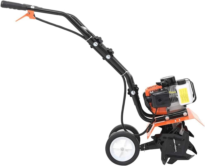Benzinfräse 52 cc Gartenfräse Bodenbearbeitungsmaschine mit einstellbarer Arbeitstiefe und 16 Stahlk
