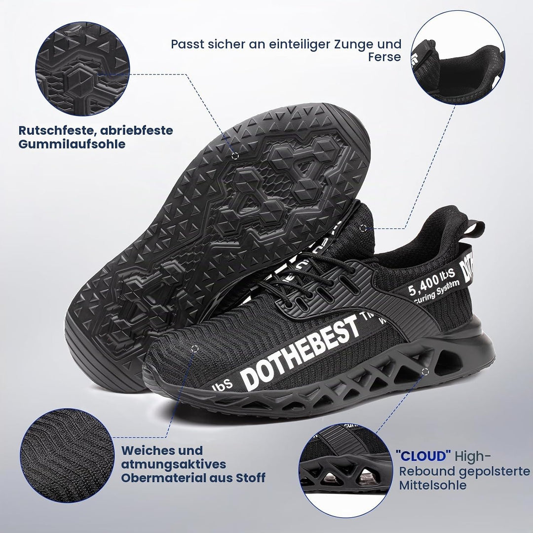 Furuian Sicherheitsschuhe Herren Damen Leicht Arbeitsschuhe Herren sportlich Atmungsaktiv Sneakers m