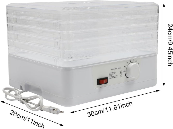350W Dörrautomat, Dörrgerät Dörrer Dörrapparat Obsttrockner Dehydrator Stufenlos für Verschiedene Ob