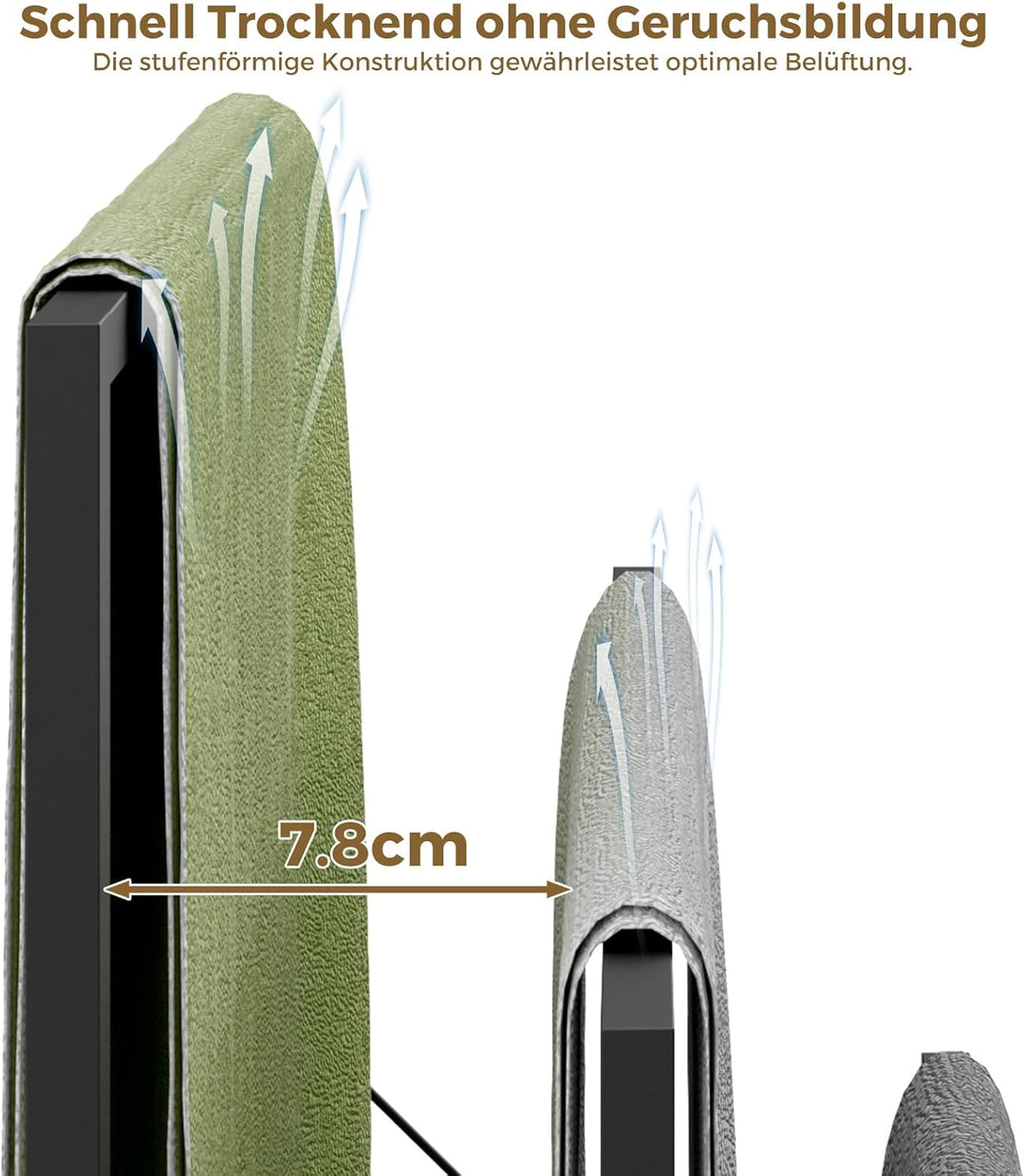 Handtuchständer, Handtuchhalter Stehend mit 5 Handtuchstangen, 4 Ablagen, 4 Haken, Freistehender Bad