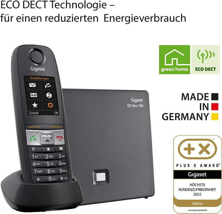 Gigaset E630A GO - Schnurloses Analog & IP-Telefon mit Anrufbeantworter - stossfest, staubresistent,