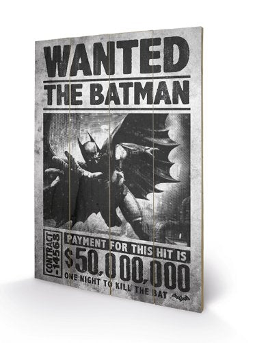 Pyramid International Batman Arkham Origins Wanted Holzdruck, 40 x 59 cm, Holz, Mehrfarbig, 40 x 59