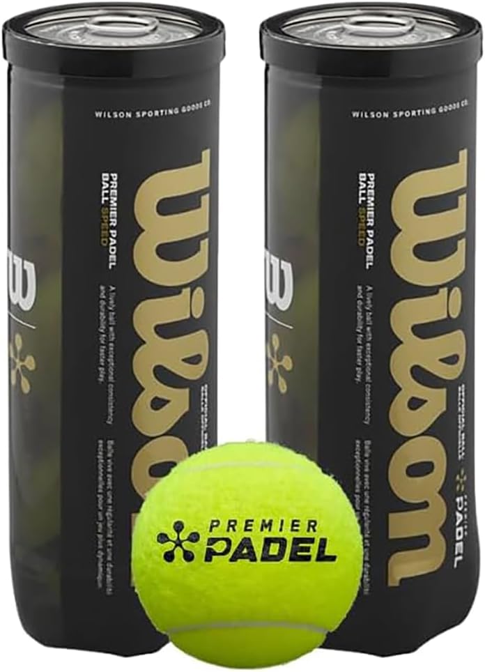 Wilson Unisex-Adult Premier Padel Paddel Bälle, Gelb, 2 x 3er-Pack