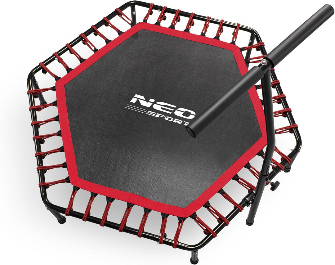 Neo-Sport Fitness Trampolin Klein Mit Höhenverstellbarem Haltegriff Mini Jumping Trampolin Erwachsen