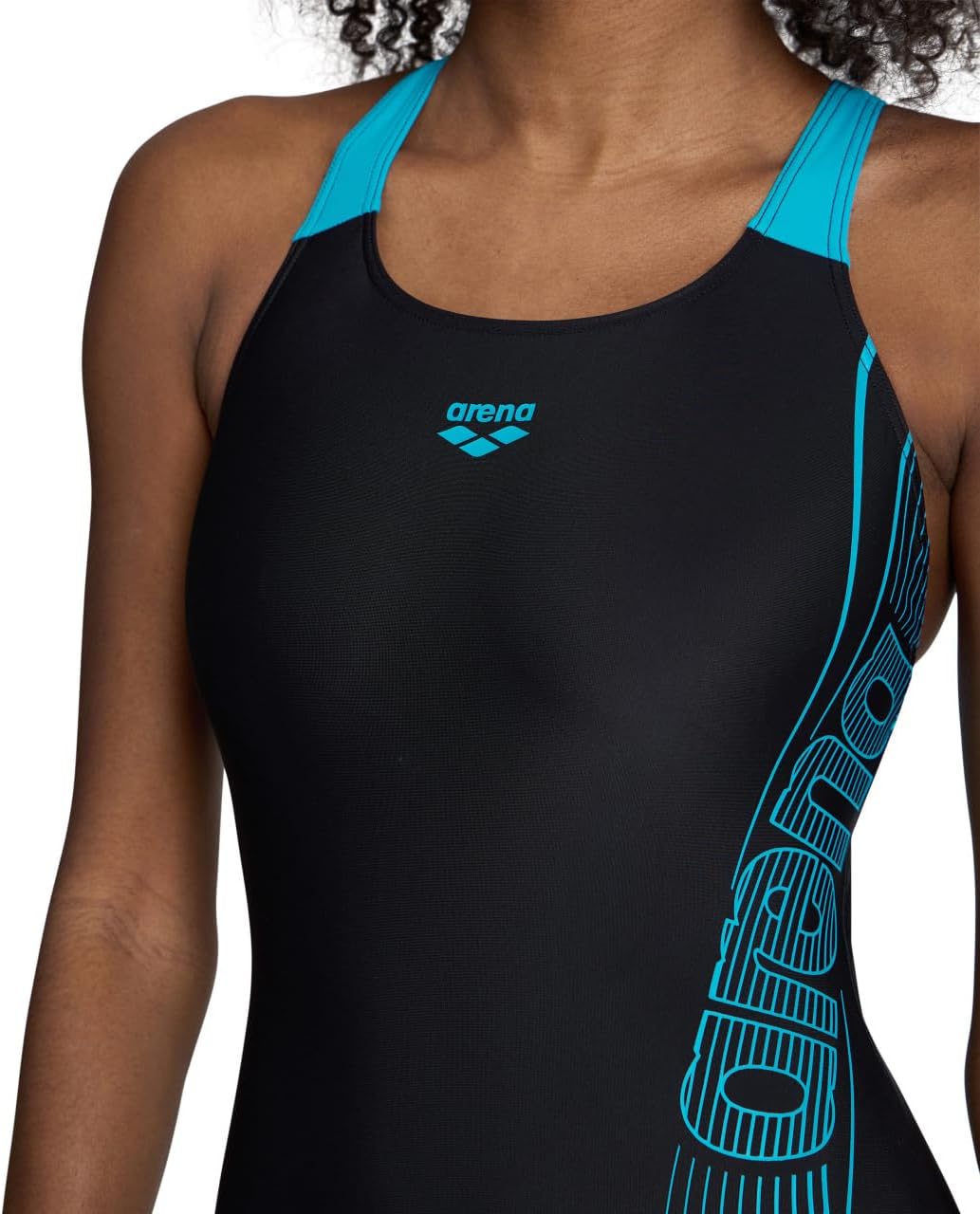 ARENA Damen Women's Dreamy Swimsuit Swim Pro Back One Piece Swimsuit (1er Pack), 36 Black-turquoise