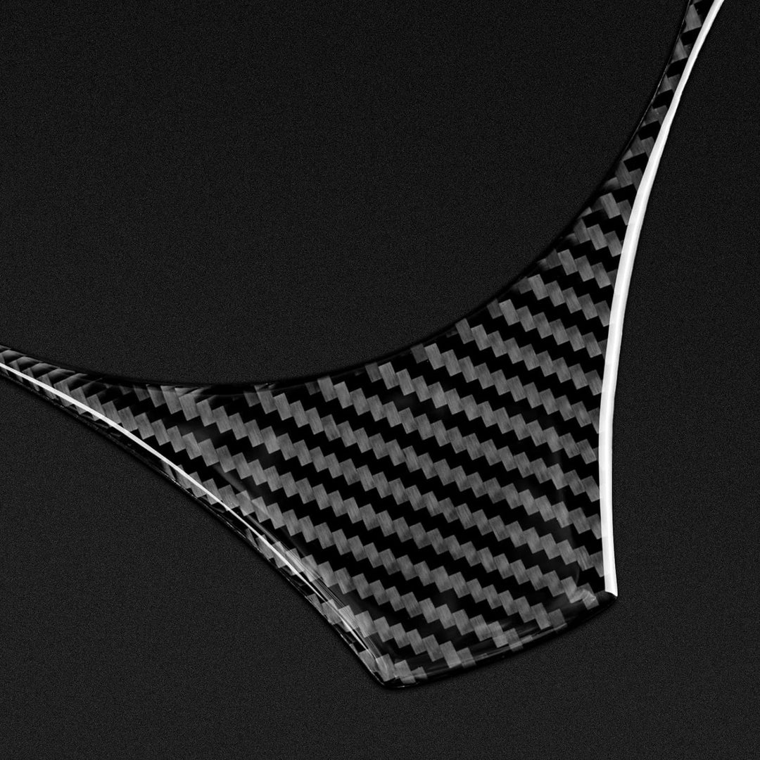 KUNGKIC Kohlefaser Auto-Lenkradtasten-Abdeckung Aufkleber Innenraum Dekorativ Compatible with BMW 1