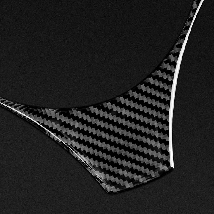 KUNGKIC Kohlefaser Auto-Lenkradtasten-Abdeckung Aufkleber Innenraum Dekorativ Compatible with BMW 1