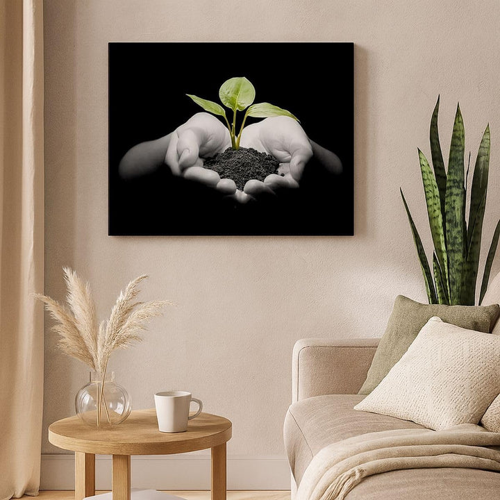 Bilder auf Leinwand 100x70cm Leinwandbild Natur Pflanze Wissenschaft Schutz Gross Wanddeko Bild Schl