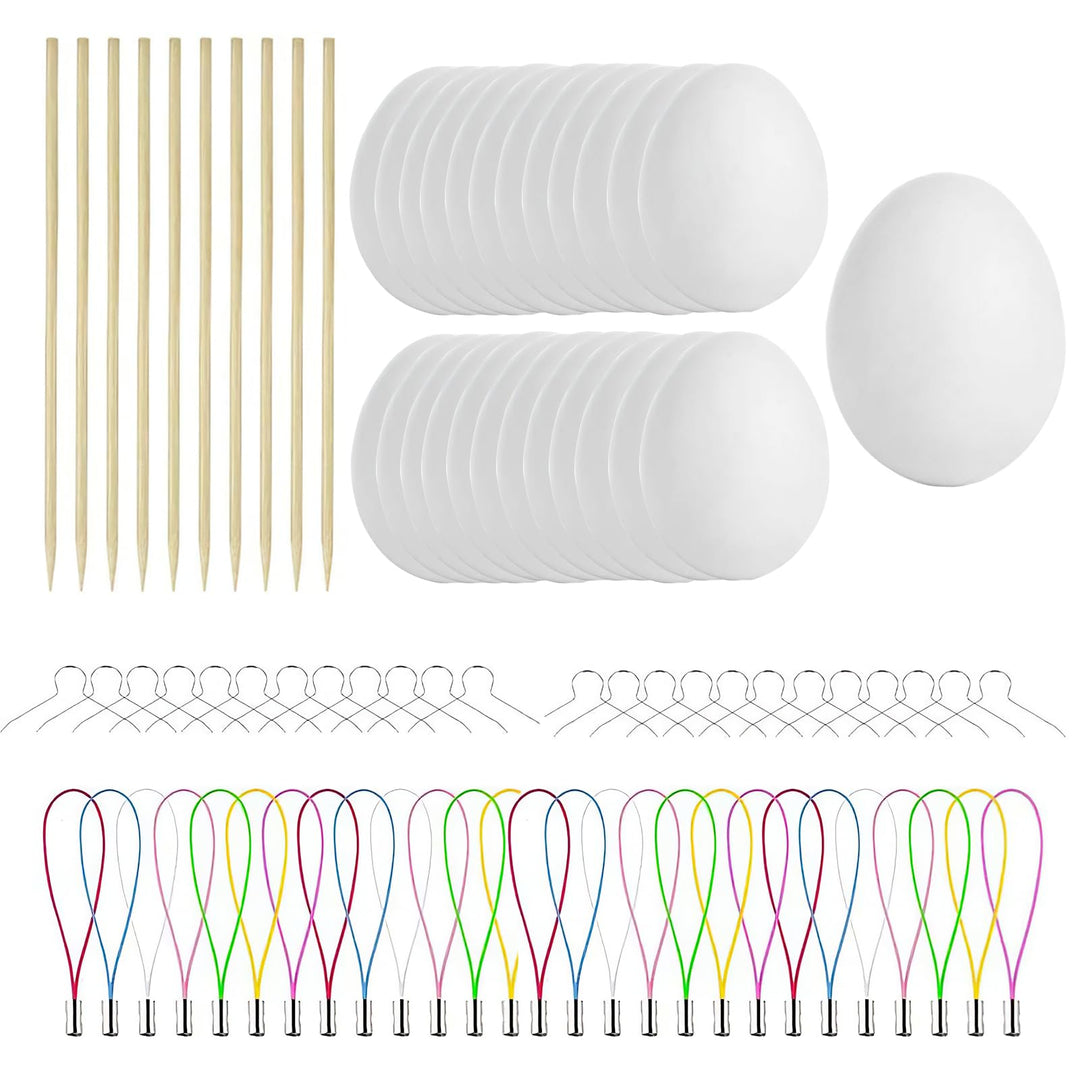 25 Stück Ostereier zum Bemalen, Ostereier zum AufhäNgen, Styroporeier, Eier zum Bemalen, Plastikeier