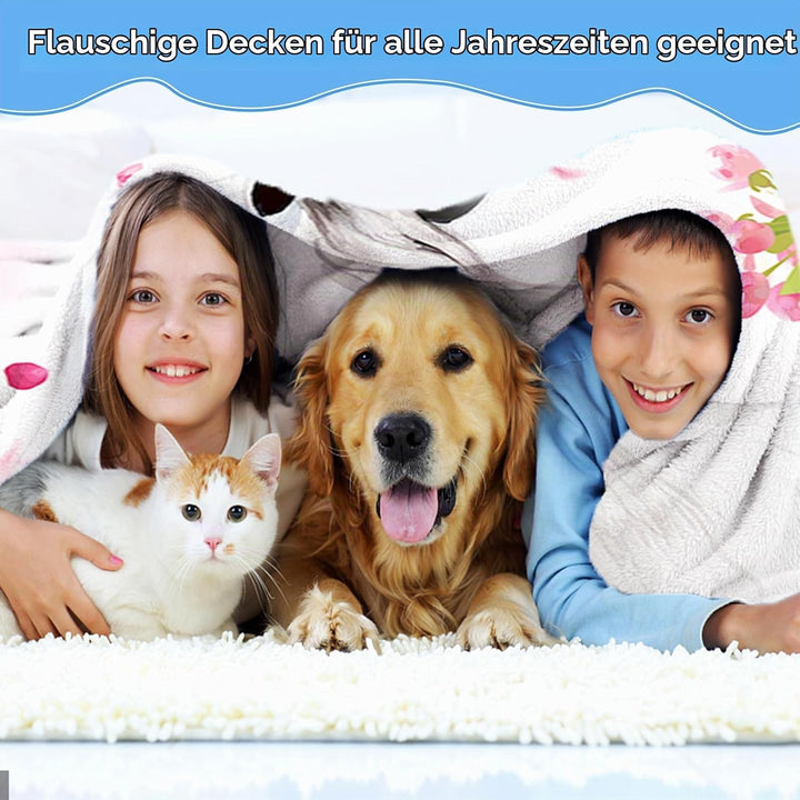 Pferd Kuscheldecke Flanell Decke,Kinderdecke 3D Pferd Flauschige Plüsch Decke,Wohndecke Fleecedecke