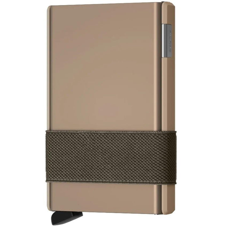 Secrid Cardslide slide + MoneyBand Desert aus Aluminium, Farbe: Sand, Masse: 10,4 x 6,8 x 1,7 cm, CS