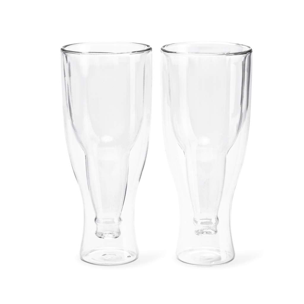balvi Bierglas Gravity Set bestehend aus 2 Gläsern mit 250 ml Fassungsvermögen Doppelwandig Zum Kühl