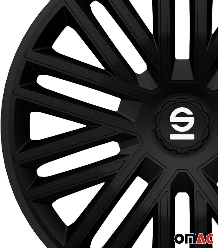 Sparco Radzierblenden Bergamo - 14-Zoll - Schwarz - Satz mit 4 Stück