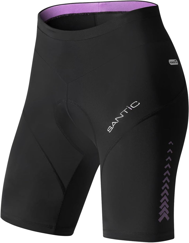 Santic Fahrradhose Damen Gepolstert Kurz Radlerhose Damen Radhose Damen mit Sitzpolster Radsportshor