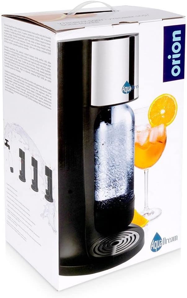 Wassersprudler Sprudler zum Aufsprudeln von Wasser Kohlensäure für Wasser Siphonflasche schwarz Aqua