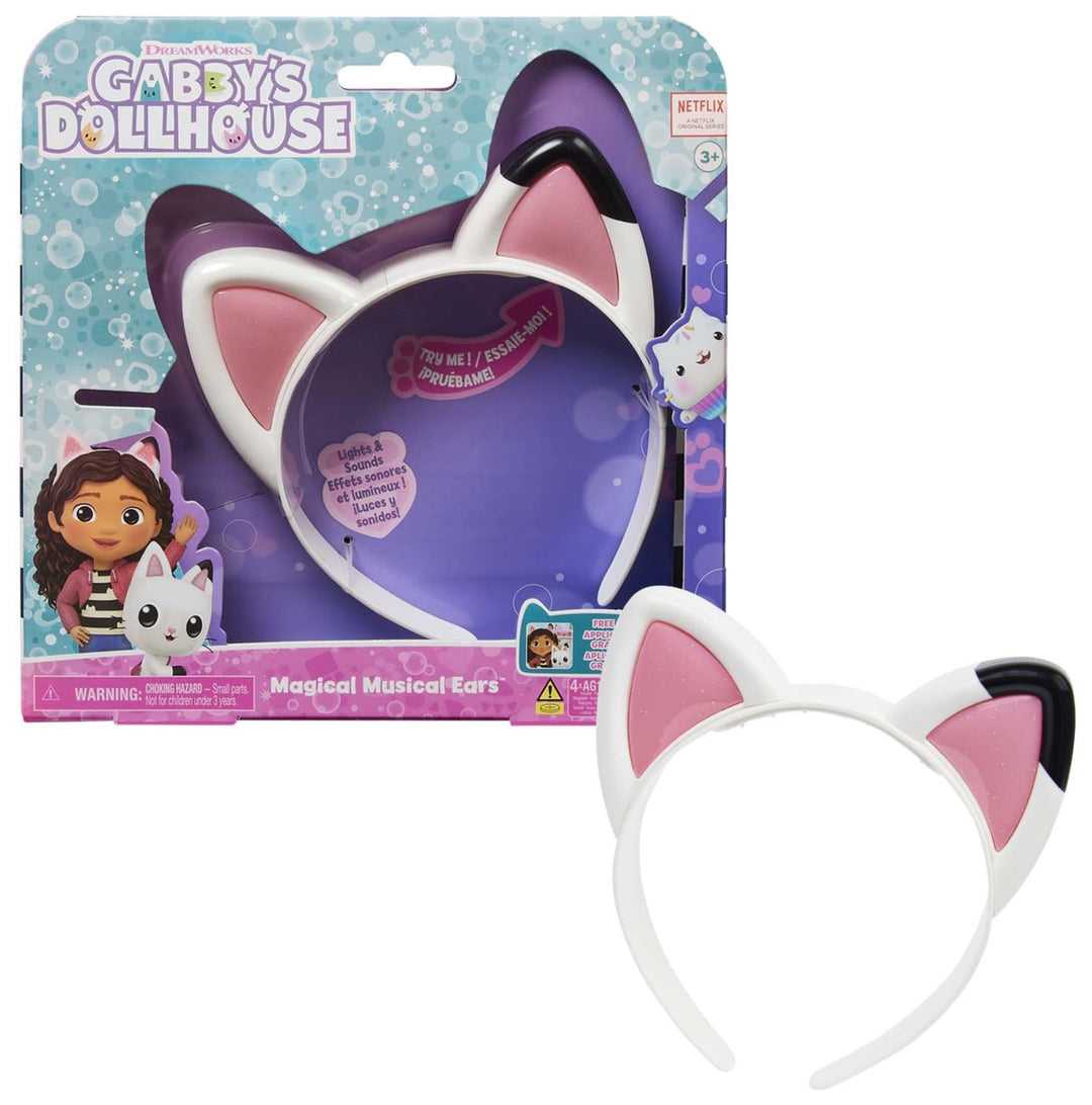 DREAMWORKS GABBY'S DOLLHOUSE - Magical Musical Cat Ears, Haarreif mit Katzenohren, mit Licht, Geräus
