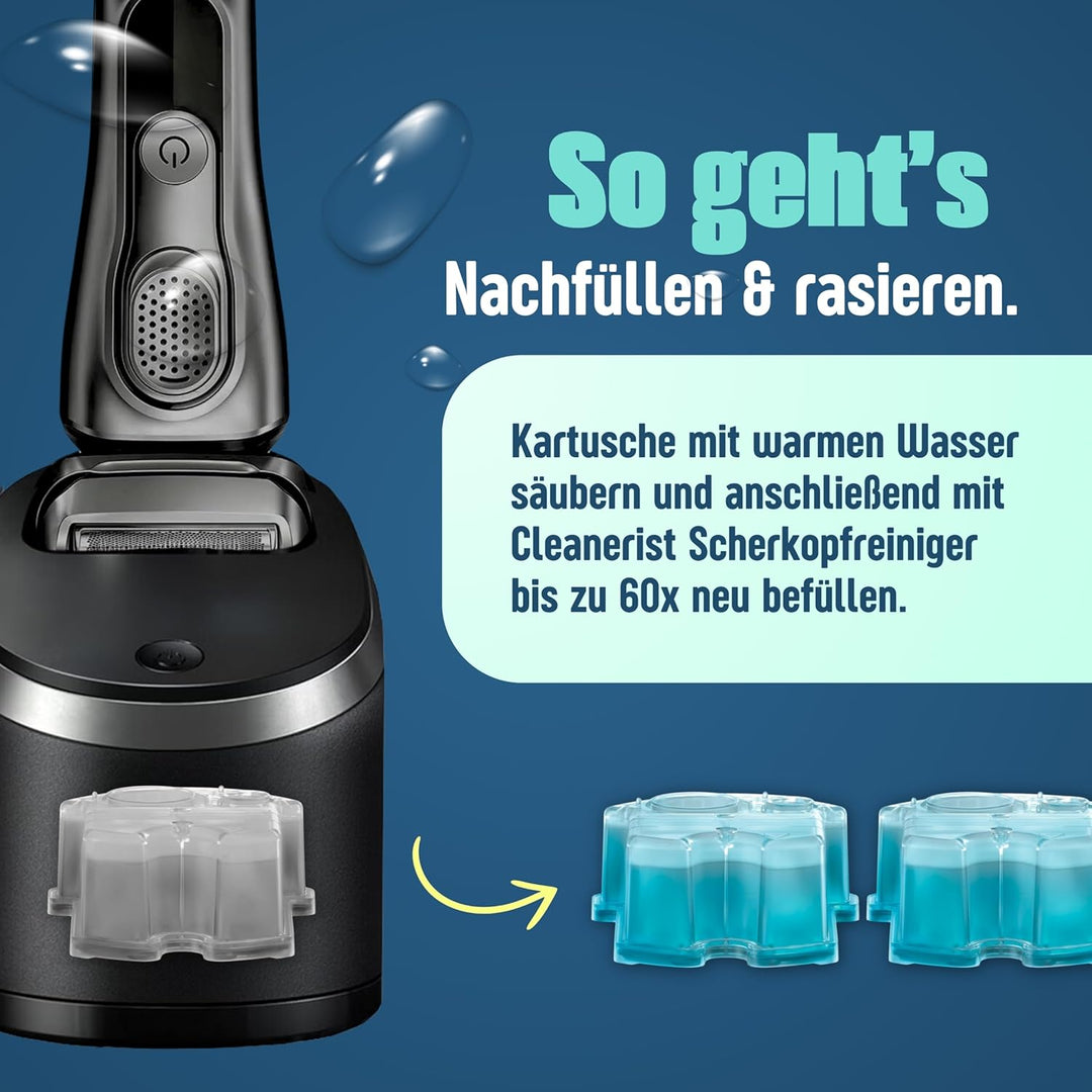 6x1 LiterCleanerist NEU !! "Mit Zitronenduft" Scherkopfreiniger zum Nachfüllen geeignet für die Rasi