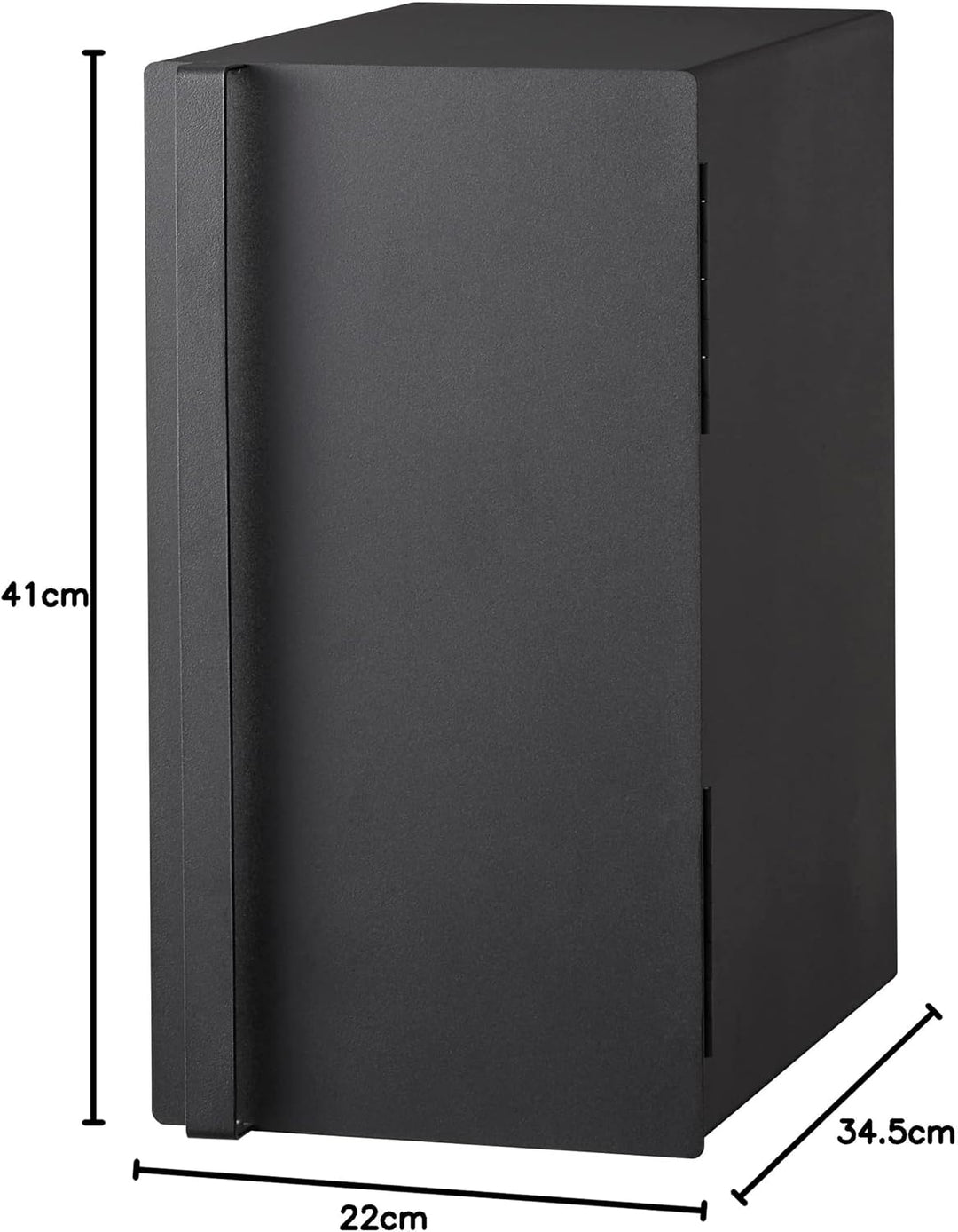 Yamazaki 5681 TOWER Brotkasten, hochkant, schwarz, Stahl, Minimalistisches Design, Schwarz