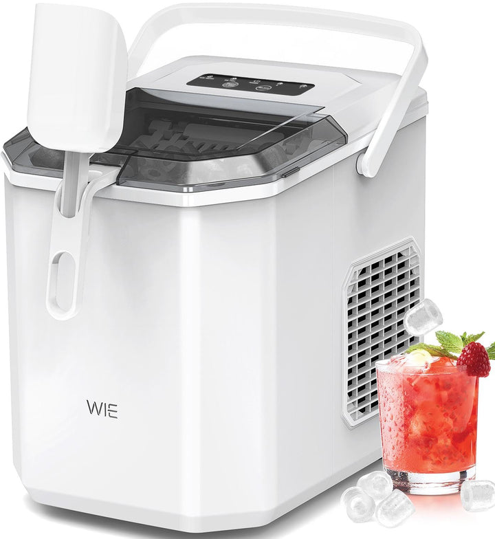 WIE Eiswürfelmaschine 12KG Eiswürfelbereiter Ice Maker, 9 Würfel in 6 Minuten fertig, Eiswürfelmasch
