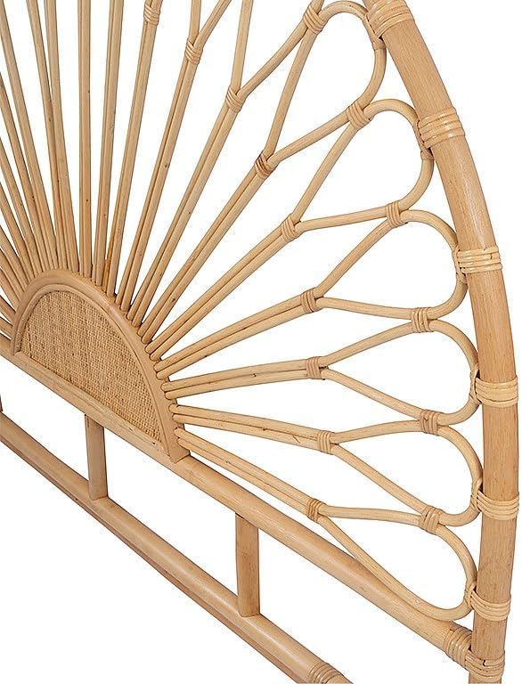 Vente-unique - Bettkopfteil - Rattan - 140 cm - Naturfarben - SOLIA
