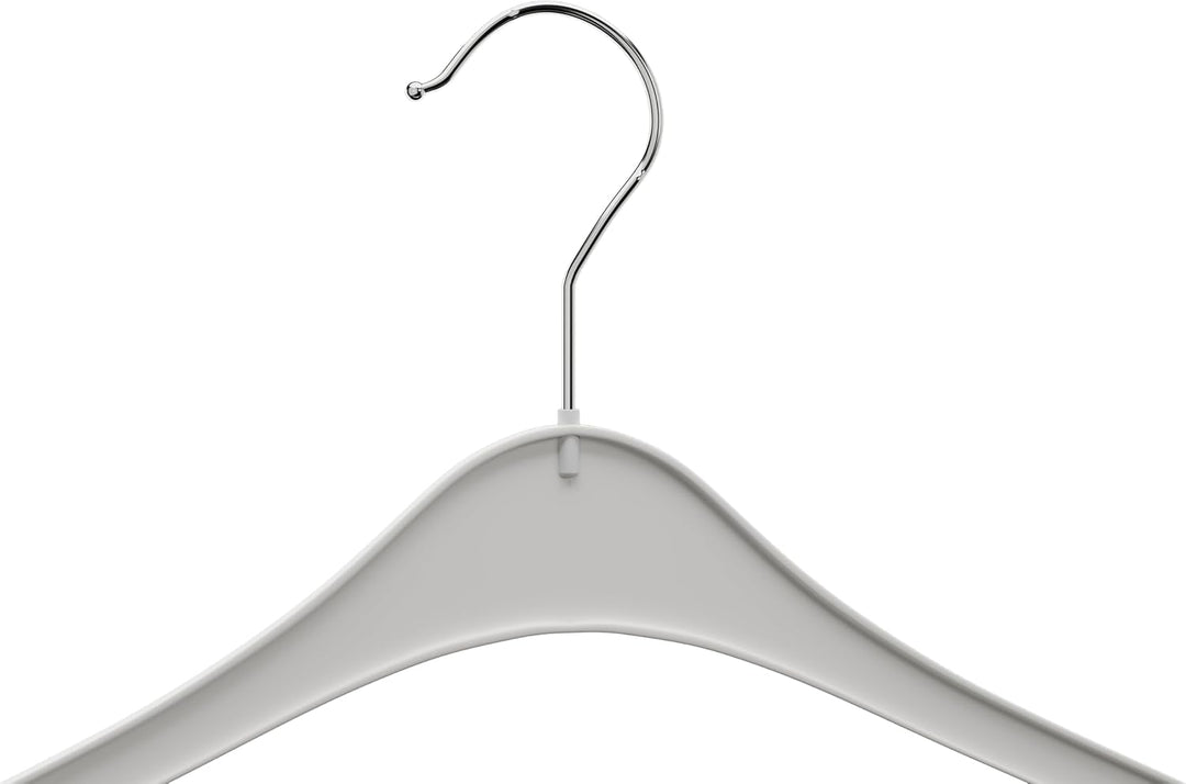 Kleiderbügel NA 43 cm - 50 Stück - aus Kunststoff- weiss - 360° drehbarer Haken - platzsparend - Hem