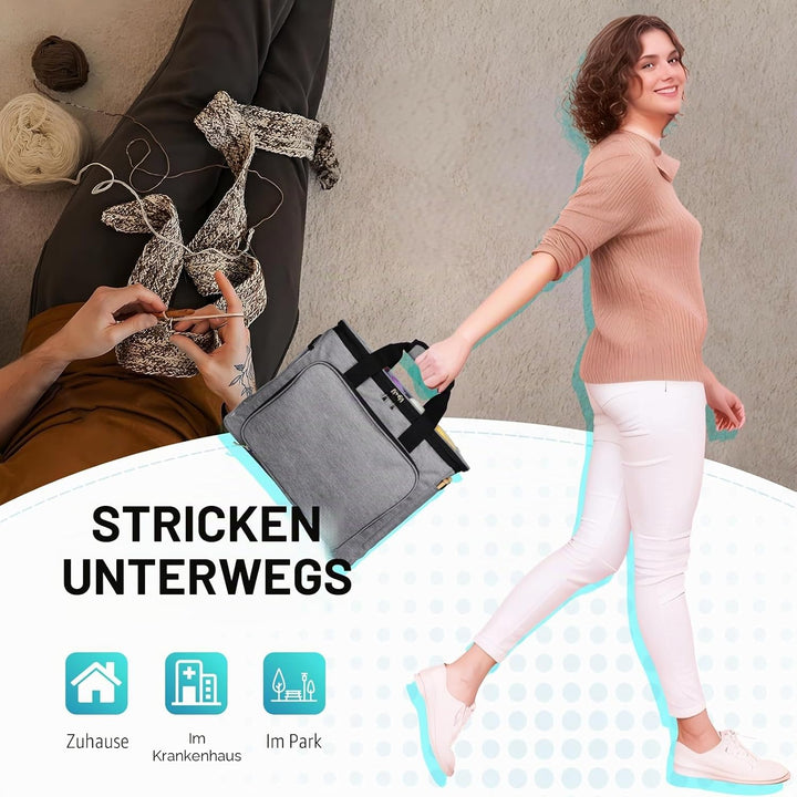 Aufbewahrungstasche für Wolle, Stricktasche Zur Garn aufbewahrung für Stricken, Häkeln, Stränge des