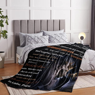 Kuscheldecke Flauschige Vater Tochter Deck, Personalisierte Geschenke Decke für Tochter von Papa, Su