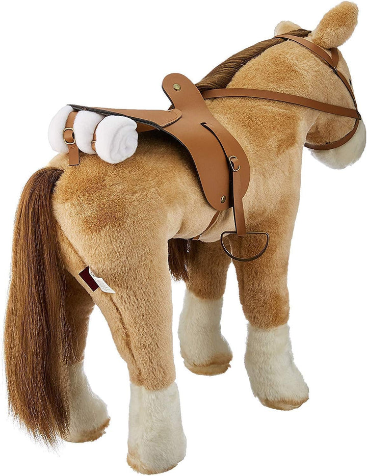 Götz 3403088 Sparky Kämmpferd (Stockmass 37 cm) - braunes Plüschpferd, Höhe ca. 52 cm für Stehpuppen