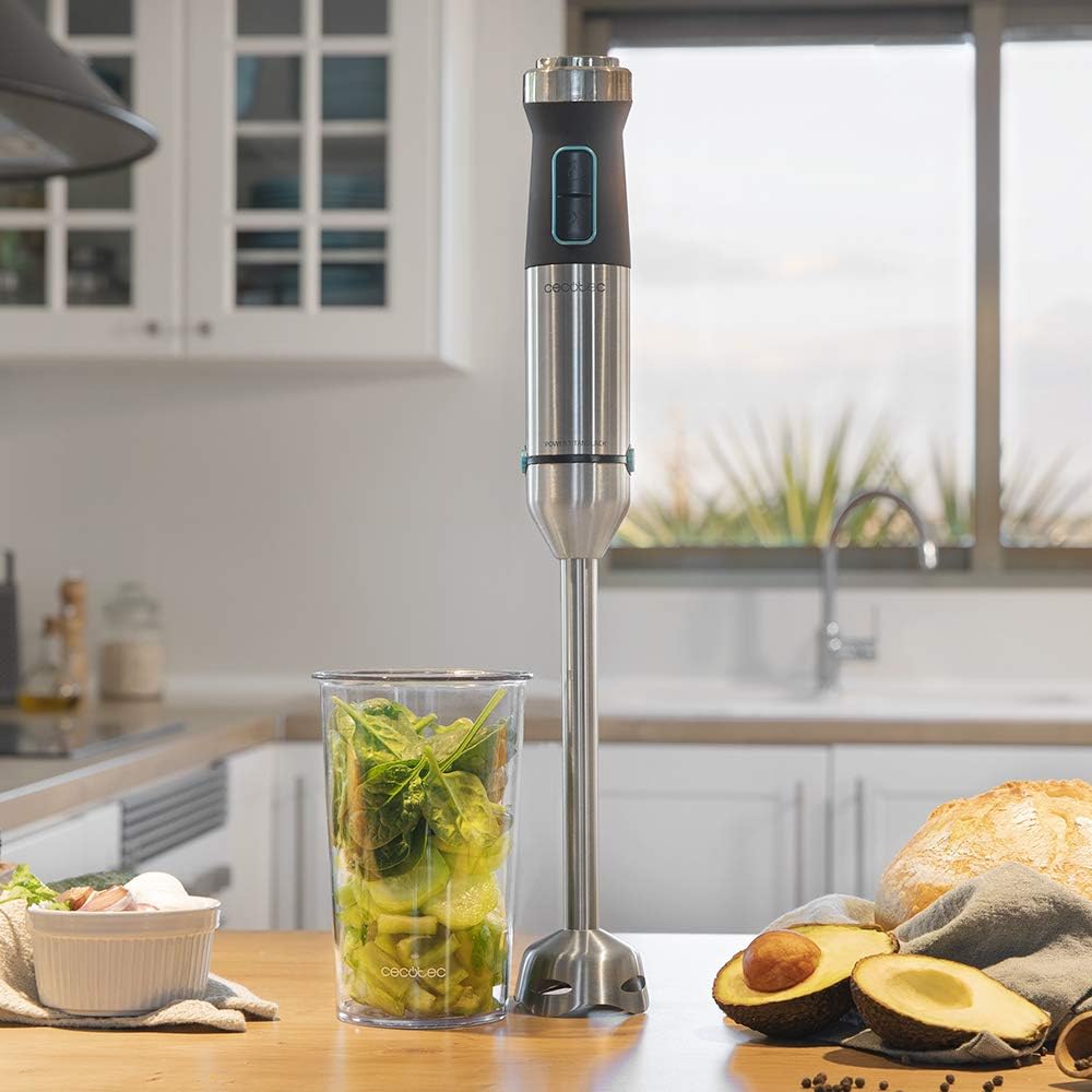 Cecotec Stabmixer Power TitanBlack 1500 XL Cream. 1500 W, CrossBlades Technologie mit 4-Klinge-Blätt