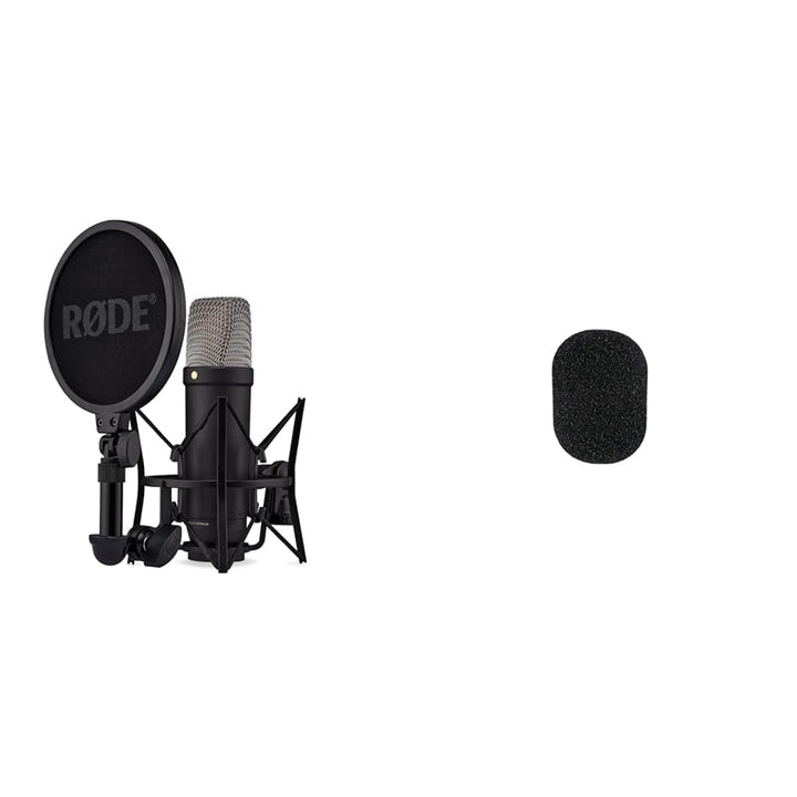 RØDE NT1 5 Generation Grossmembran-Kondensatormikrofon mit XLR- und USB-Ausgang & Windschutz WS2 mit