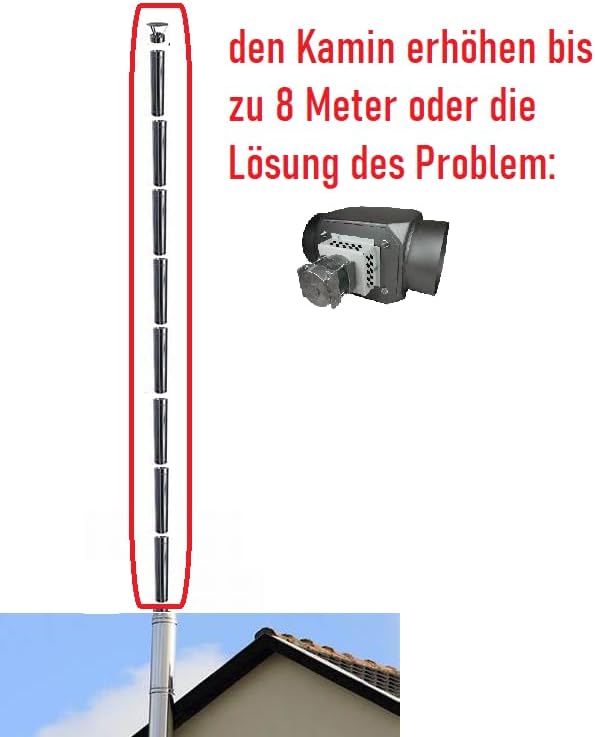Saugzuggebläse 160mm, Abgaszuggebläse, Holzofen, Kamin, Schornstein