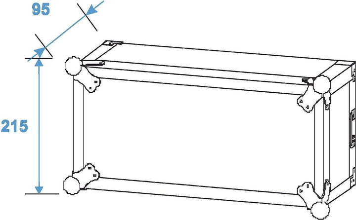 ROADINGER Verstärkerrack PR-2, 4HE, 47cm tief | Flightcase für 483-mm-Geräte (19") | mehrschichtig v