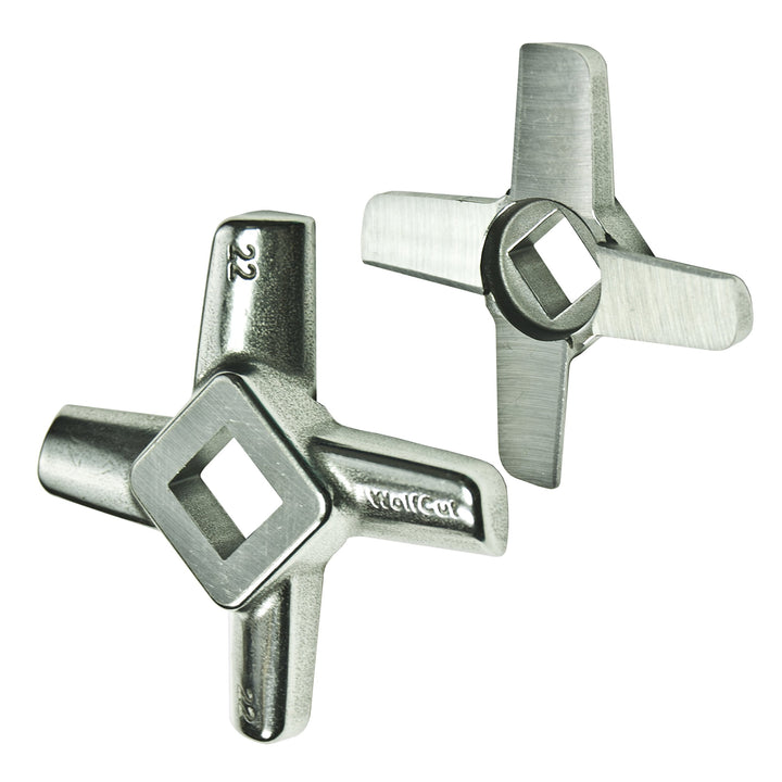 Wolfcut Inox Kreuzmesser Kompatibel/Ersatz mit Fleischwolf Grösse 22