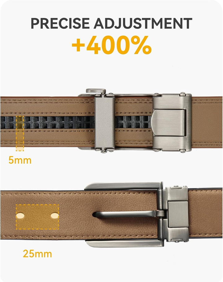 CHAOREN Automatik Gürtel Herren, Ledergürtel Herren, 35 mm Breit, Kürzbar | Präzise Anpassung für pe