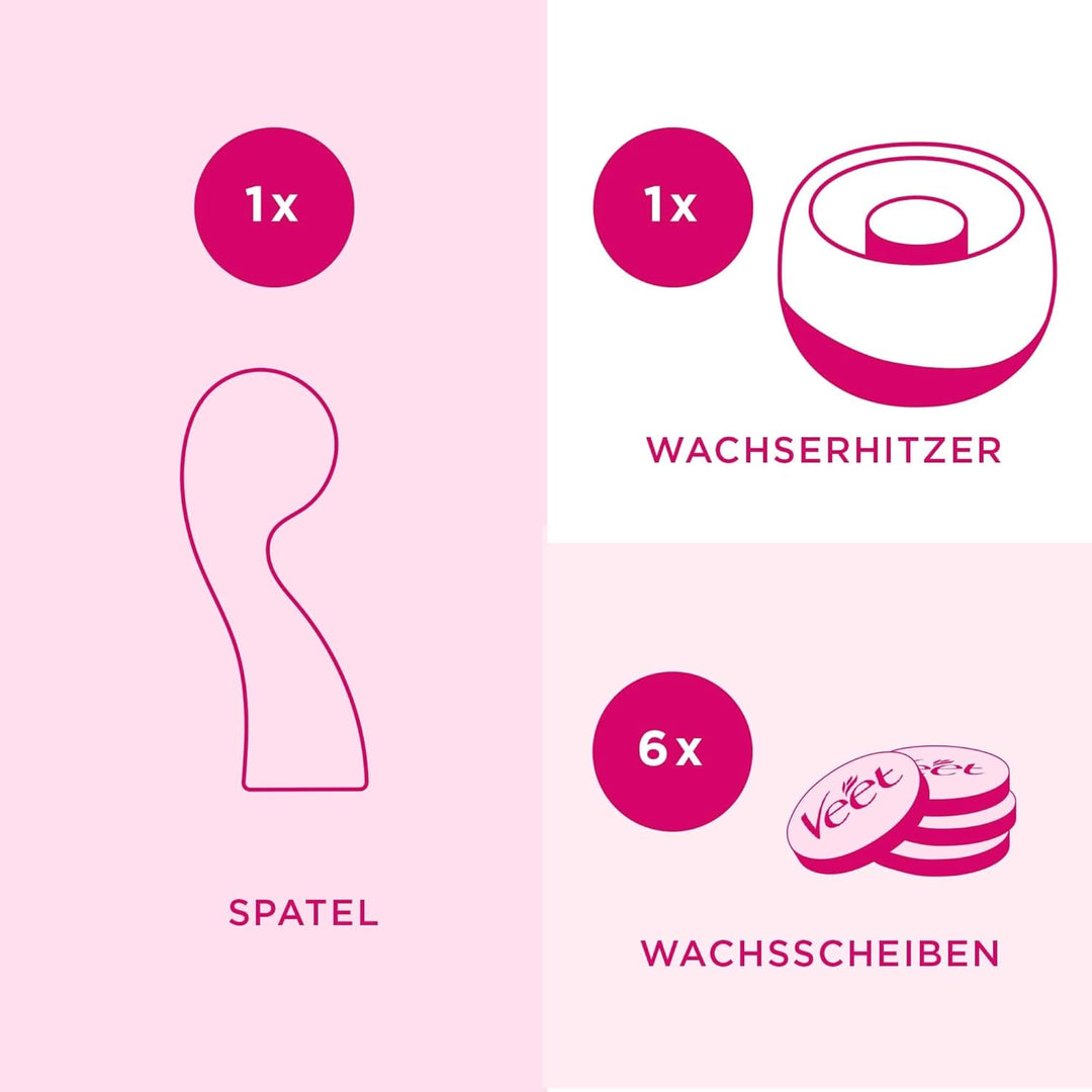 Veet Spawax elektrisches Warmwachs Set - Langanhaltende Haarentfernung mit Warmwachs - 1x Warmwachs-