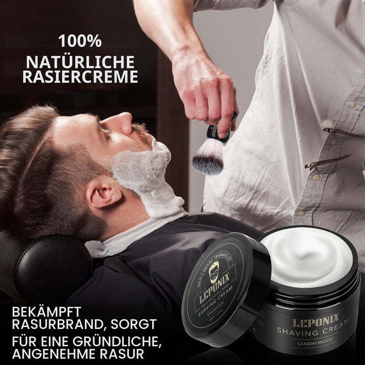 Rasierset für Männer, Essential Kit enthält Sandelholz Rasiercreme, Schnitte und Rasierbrand Rasiere