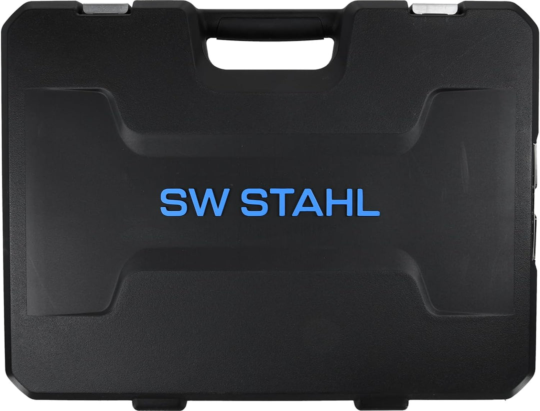 SW-Stahl 07784L Steckschlüsselsatz, 1/4", 3/8", 1/2" Zoll, 184-teilig I Ratschenkasten I Knarrenkast