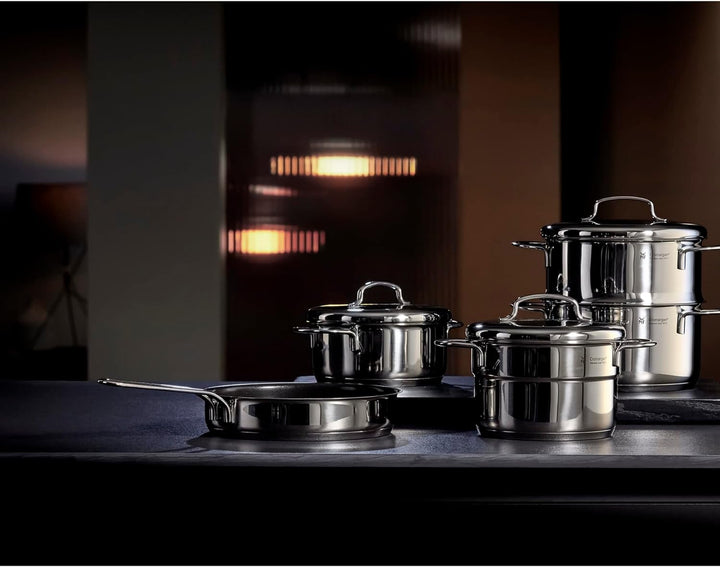 WMF Mini Dampfgarer mit Metalldeckel klein 16 cm, 1,5l, Cromargan Edelstahl poliert, Induktion, stap