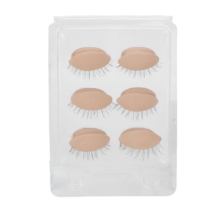 Übungskopf für die Wimpernverlängerung Silikon-Make-up-Trainingskopf mit 4 Paar Austauschbaren Augen